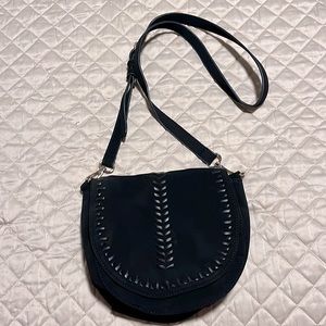 Summer & Rose Black Suede Crossbody Purse